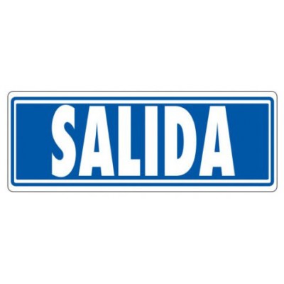 SEÑAL "SALIDA (SIN INDICADOR)" 175X65 PVC GRIS ARCHIVO 2000 6177-07 GS (Espera 4 dias)